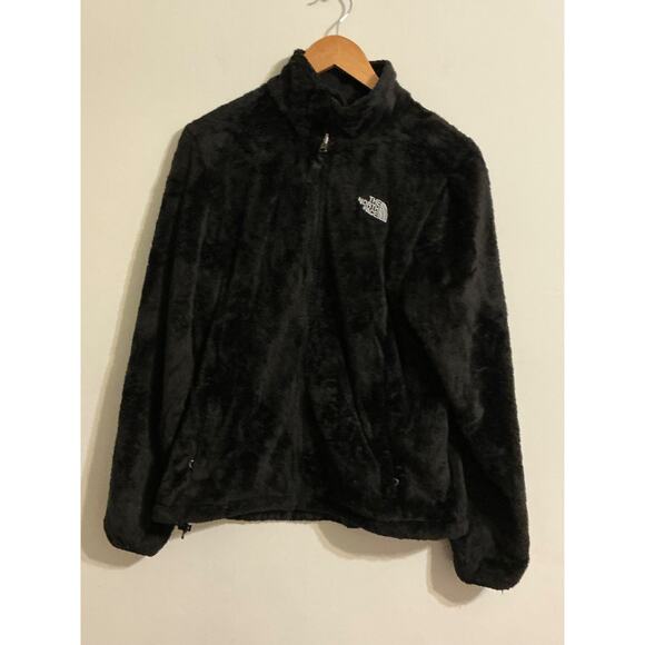 The North Face Osito women's black jacket full zip up with pockets size M - Picture 1 of 10